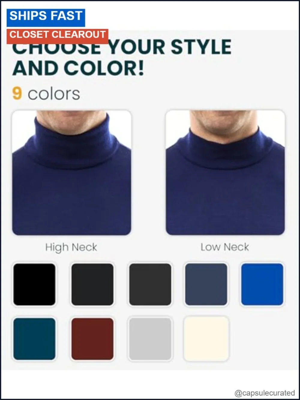 Men's 100% Merino Wool Base Layer Turtleneck Thermal Shirt